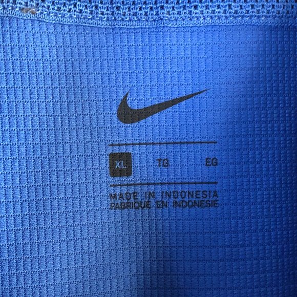 Nike Polo Shirt Men's XL Blue Embroidered Basketball Logo Comfort CI4470-480 - Picture 4 of 12